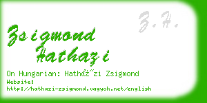 zsigmond hathazi business card